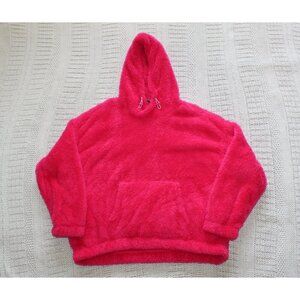 Athletic Works Women's Sherpa Pullover Pink Hoodie Size XL jacket pockets Soft